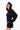 BLACK CORSET ZIP HOODIE